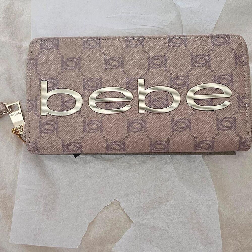 Bebe Briella Wristlet Wallet Light Taupe